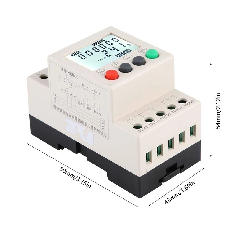 Three Phase Over Under Voltage Current Protector