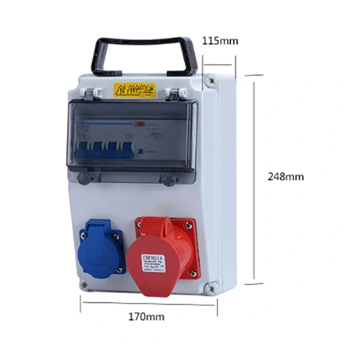 IP65 Waterproof Outdoor Electrical Socket Plastic Electric Box AC 380V - 400V