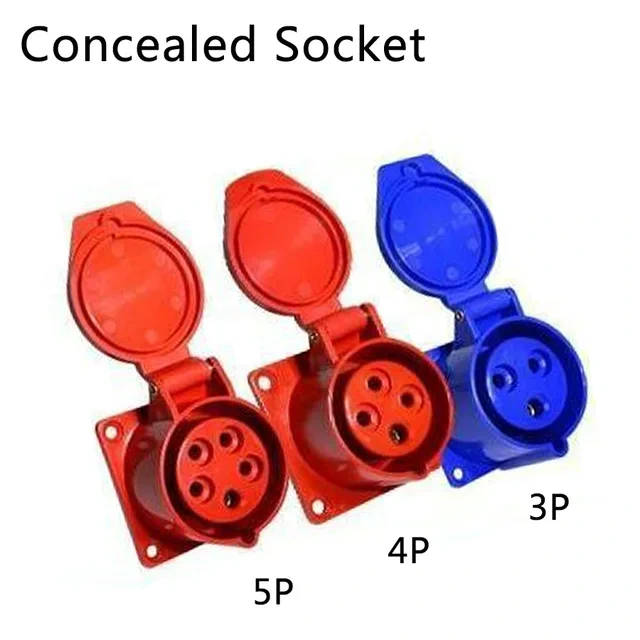 3P 4P 5P Waterproof Outdoor Socket